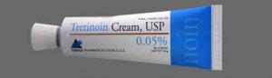 A tube of tretinoin cream, 0.05%
