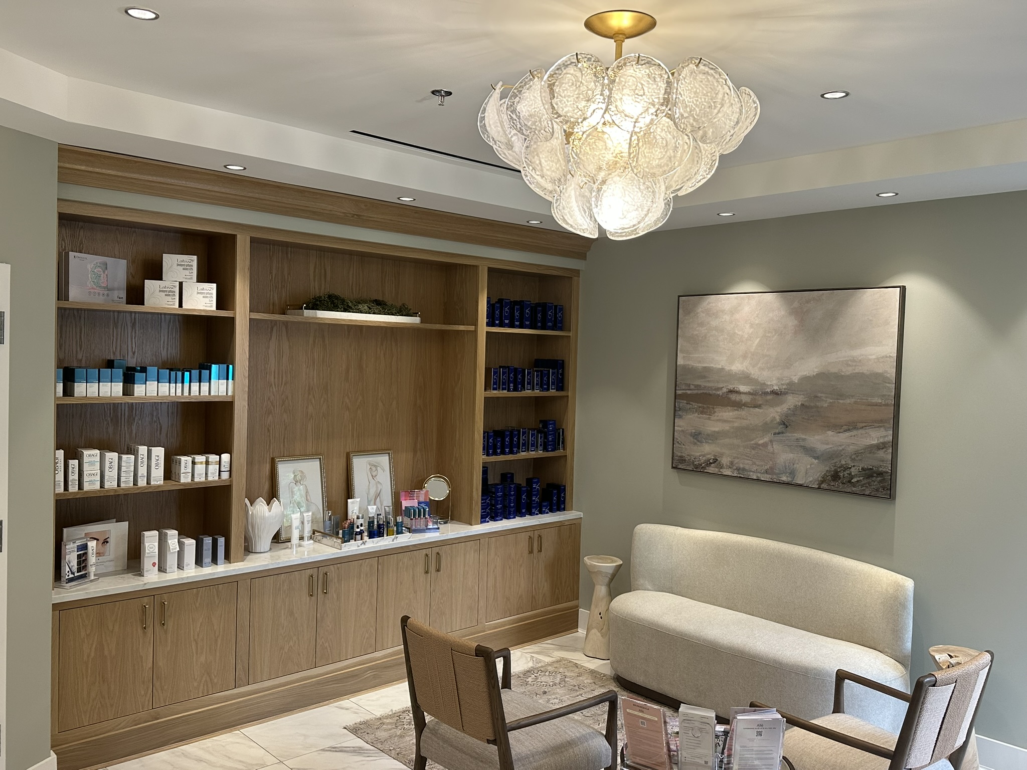 Medical spa retail and seating