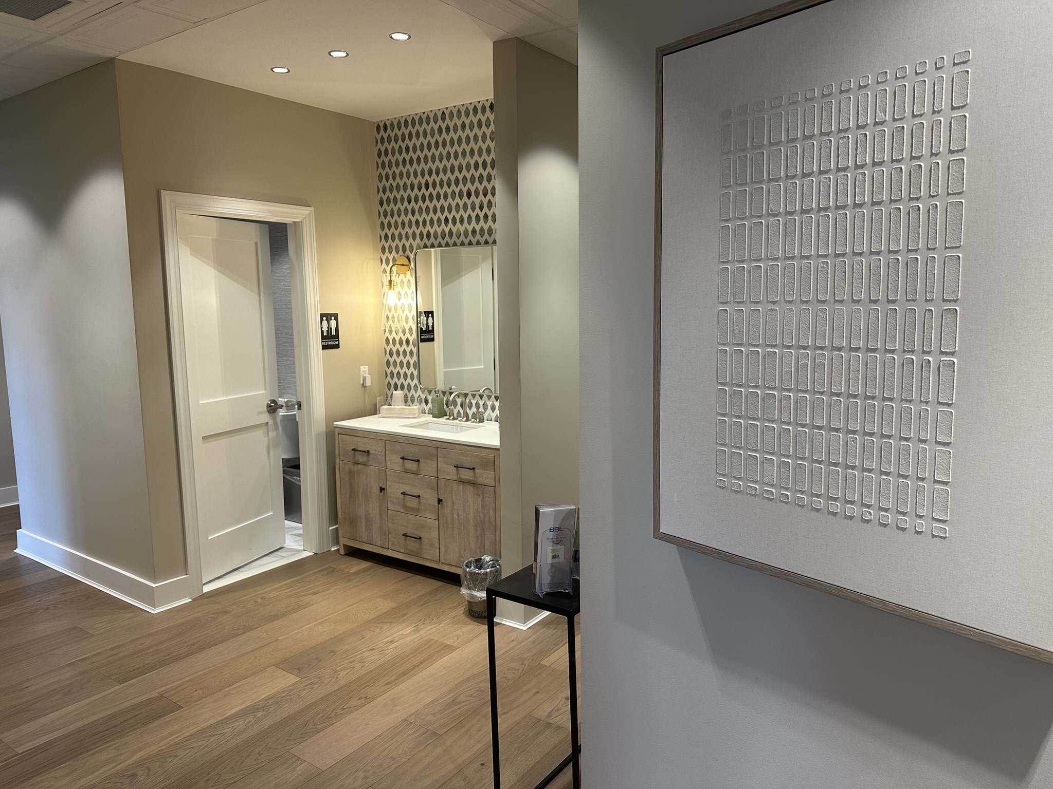 Medical spa corridor